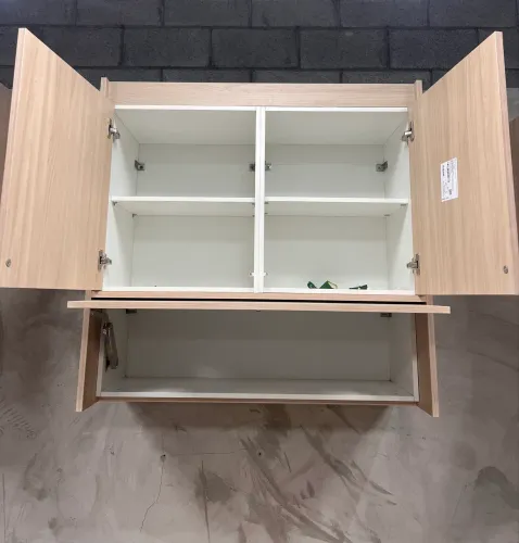 Armário Aéreo Planejado em MDF Carvalho Lir 18mm - Click To Open e Porta Basculante