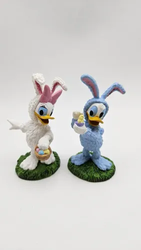 Miniaturas Donald e Margarida páscoa (Disney Store)