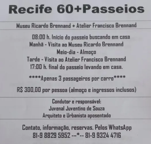Recife 60+ Passeios