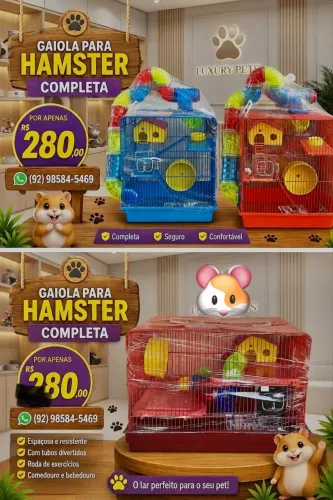 Gaiola super luxo para hamster 