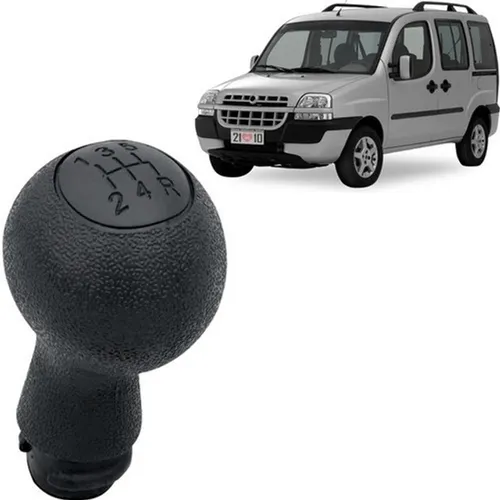 Manopla Bola De Câmbio Preta Fiat Doblo Preto