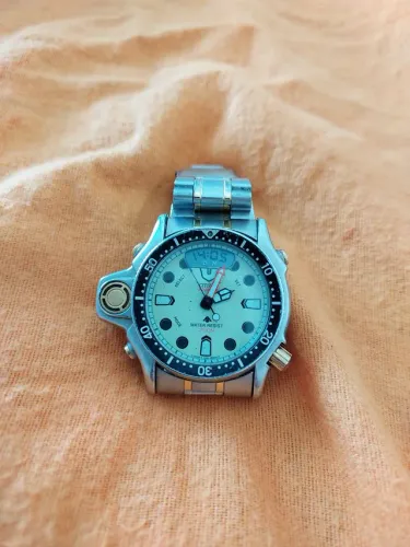 Relógio antigo Citizen aqualand dm co 22 natulite só venda não troco por nada 