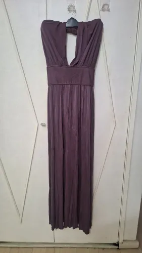 Vestido longo berinjela liganete frente única tam. 40 A TEEN