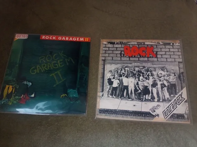 Combo 2 Discos de Vinil ROCK DE GARAGEM 1 E 2 de época 