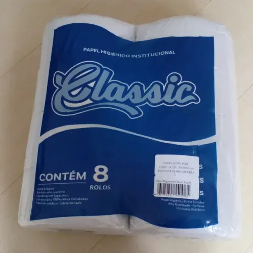 Papel higiênico Folha simples 8 rolos de 200m