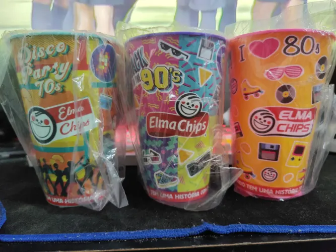 Copos Elma Chips Anos 70, 80 e 90 