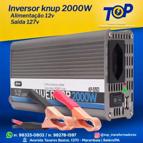 Inversor 12v 2000w onda senoidal modificada