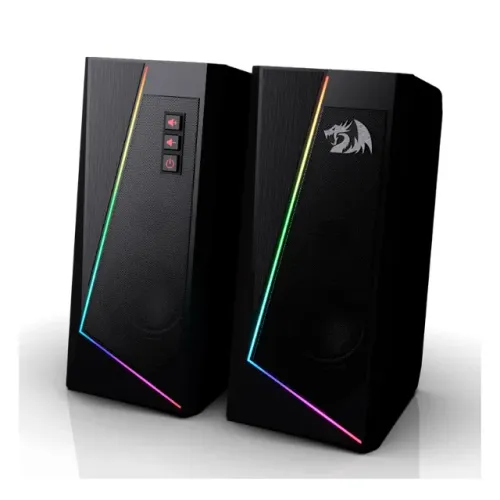 Caixa de Som Gamer Redragon Anvil Black RGB Stereo 2.0 - WZetta