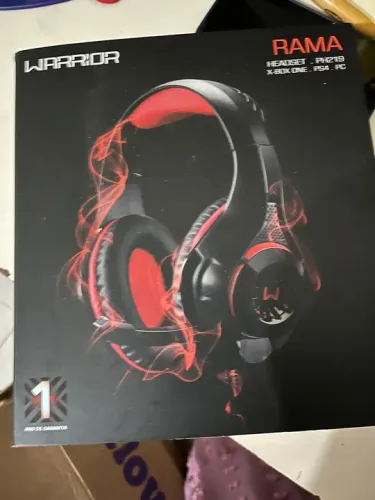 Headset Gamer Warrior Rama Ph219 P3+usb Adaptador P2 Led Cor Vermelho - fone novo 