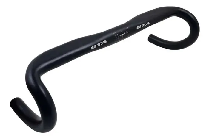 Guidão Bicicleta Speed GTA 420/440mm 31.8 Ergonômico Preto em Alumínio 8743
