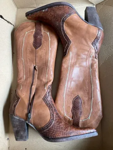 Bota country texana couro legitimo