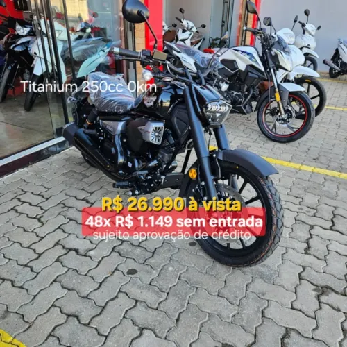 Titanium 250 EFI 0KM (48 x R$1.149 S/entrada)