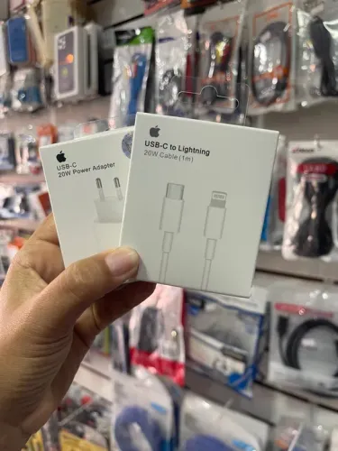 Kit Carregador Iphone Fonte USB-C 20w Cabo 1m Lightning Premium -Fazemos Entregas 