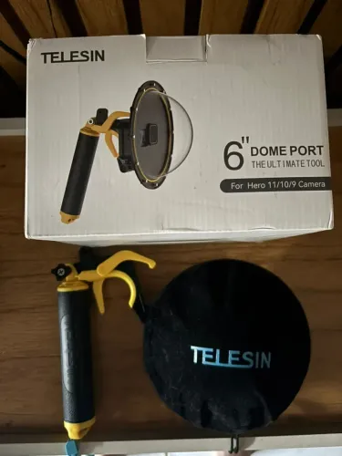 Domo Cupula para GoPro Hero 9, 10, 11, 12 e 13 Black com Bastão e Gatilho - Telesi