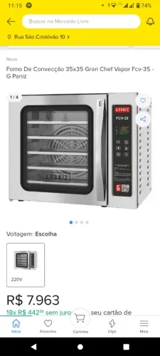 Forno de Convecção 35x35 Gran Chef Vapor Fcv-35 - G Paniz