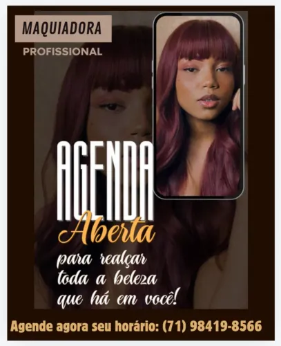 Maquiadora Profissional, Atendimento Unissex e a Domicílio.