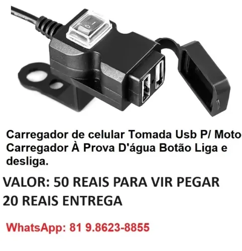 carregador de celular na moto