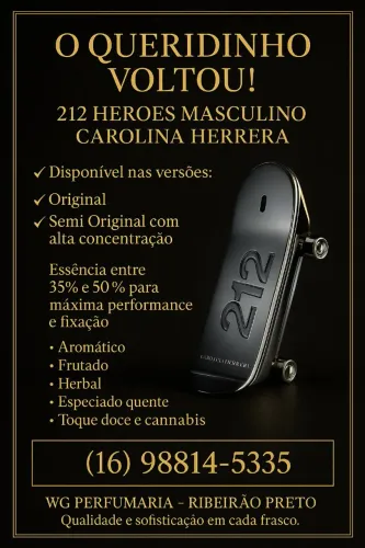 212 Heroes Masculino Carolina Herrera - Fragrância Irresistível!