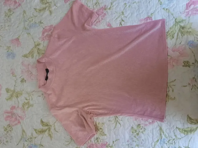Blusa canelada rosa