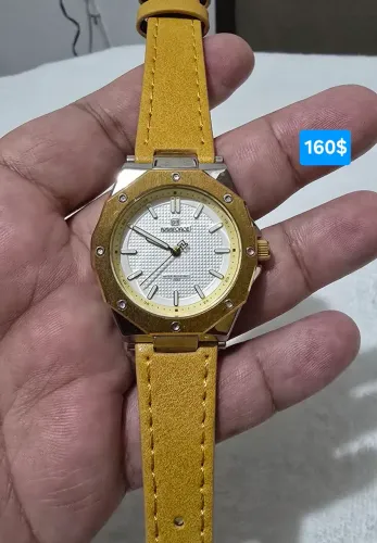 Relógio feminino pulseira de couro da Naviforce original