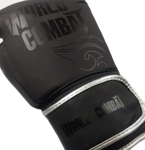 Luvas de Boxe World Combat - Black silver 