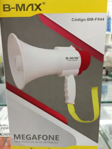 Megafone recarregável com sirene musical e gravador