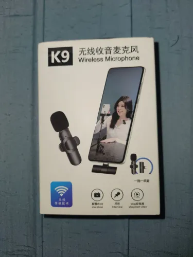 Microfone De Lapela Sem Fio K9 Para Celular [Tipo-C ou iPhone] Novo