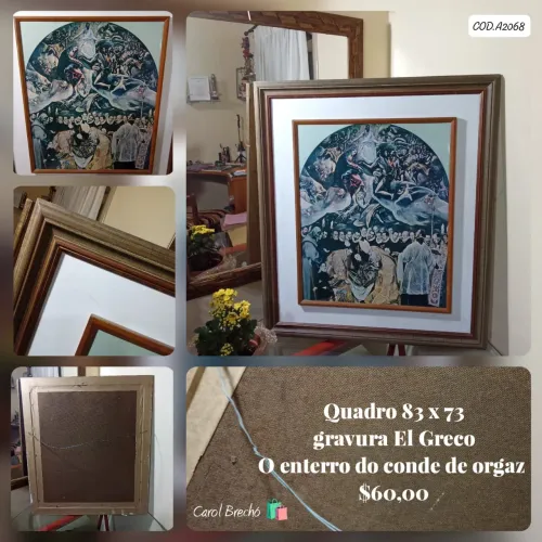 Quadro gravura 'O enterro do conde de orgaz' - El Greco