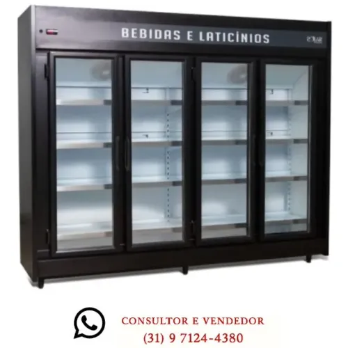Refrigerador Expositor 4 Portas Polar Preto