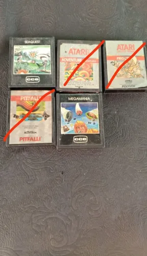 Fitas Atari - Megamania e Seaquest - 70 uma Fita