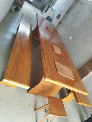 Mesa rústica de natal