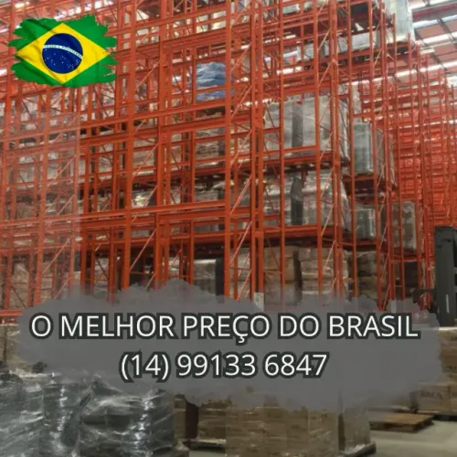 Porta palete estruturado para organização de estoque