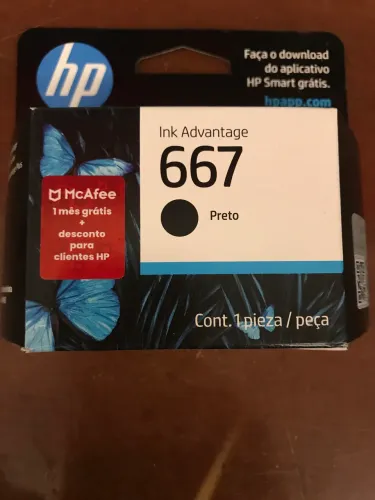 Cartucho HP 667 preto