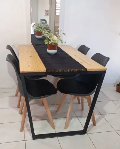 Promo | Mesa industrial Jantar móvel móveisplanejados escrivaninha