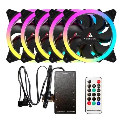 Kit 5 Ventoinhas acegeek com controladora 