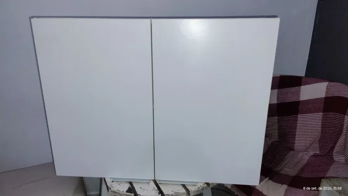 Armário Aéreo Multiuso 2 Portas Branco (Ideal para Cozinha, Lavanderia ou Banheiro)
