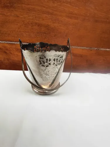 Baldinho de gelo banhado a prata