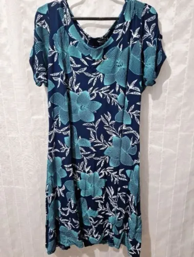Vestido azul estampado