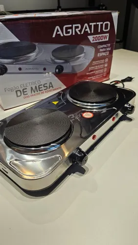 Fogão Elétrico 2 Bocas, 220v, Novos, Aço inoxidável 