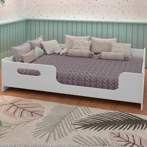 Cama Montessoriana Casal Encanto Branco - pronta entrega