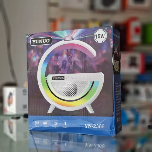 Caixa de som Bluetooth led e carregador indução