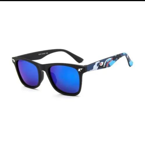Óculos De Sol Infantil Flexível Proteção Uv400 Tubarão Camuflado(a pronta entrega)