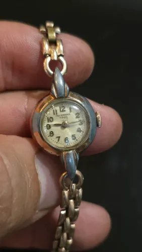 Relógio Feminino Paul Perregaux suíço original vintage 1946 de 19mm assinado pulseira-joia