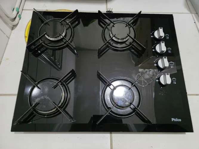 Cooktop 4 Bocas Triplachama à Gás Cook Chef Philco Bivolt Preto