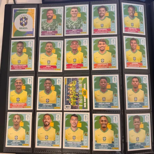 Set Figurinha Brasil (Borda Branca) USA - Copa do mundo 2026