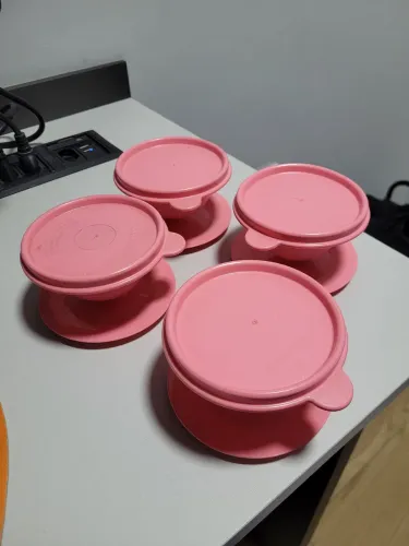 Tupperware tacinha rosa - Kit 4