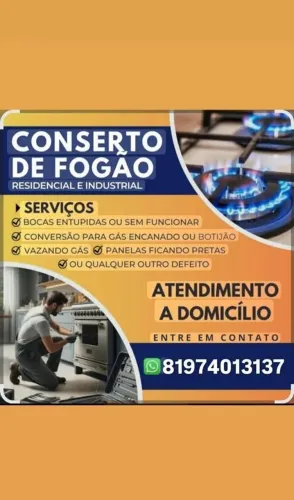 Manutenção e conserto de fogão