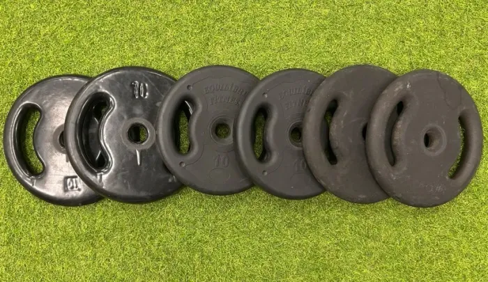Seis anilhas de 10 Kg