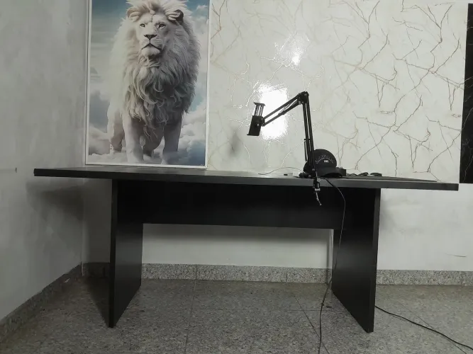 Mesa de escritório grande, preta e robusta (apenas hoje)