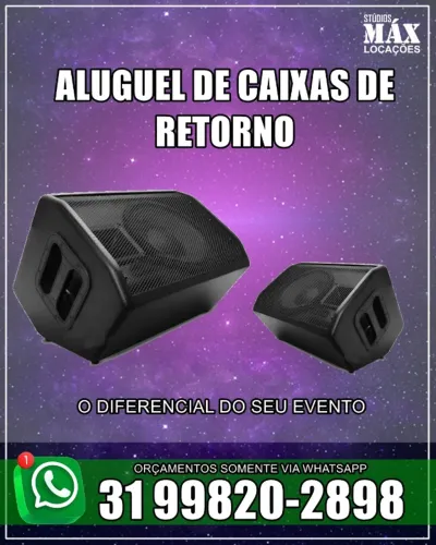 Aluguel de caixas para retorno para shows e igrejas